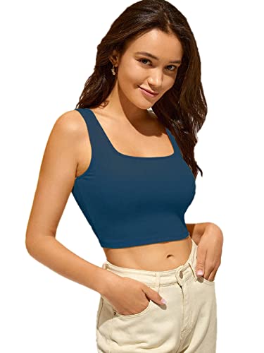 Image of Lymio Women's Cotton Solid Skinny Fit Top