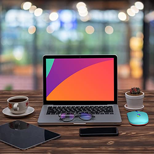 LED-Wireless-Mouse-Rechargeable-Slim-Silent-Mice-24G-Portable-Office-Optical-Mouse-with-USB-Receiver-and-Type-C-Adapter-3-Adjustable-DPI-for-Laptop-Computer-PC-Notebook-DesktopLake-Blue