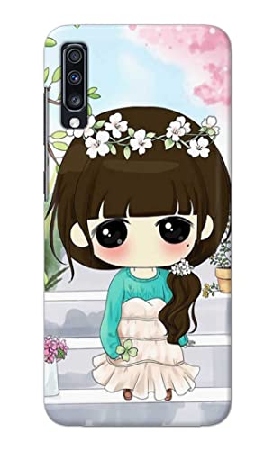 Image of PRINTFIDAA Cartoon Girl Printed Designer Hard Back Case Cover for Samsung Galaxy A70 / Samsung A70s, SM-A705FN / DS, SM-A705YN -(SS) MVN1009
