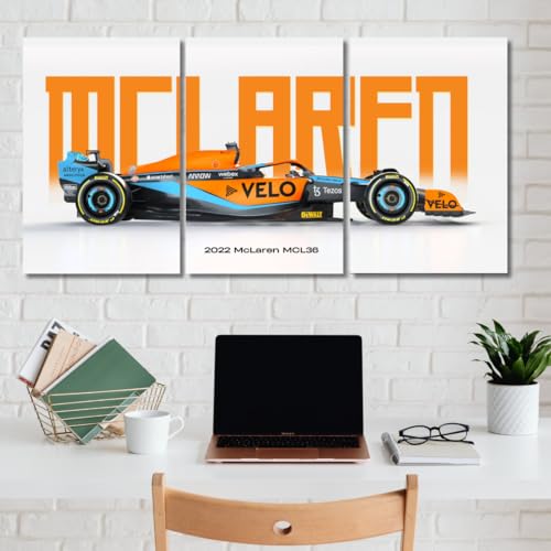 Image of Good Hope MCLAREN Formula 1 Car Poster, 3 Car Split Poster Set for Room, A3 Size F1 Poster Wall Art for Home, Office, Living Room, Bedroom, wall decor Gift For Boys