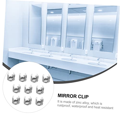 Image of DOITOOL 20pcs Clamp Bracket Rustproof Holder for Mirrors Pictures Easy Installation for Bathroom Living Room Use