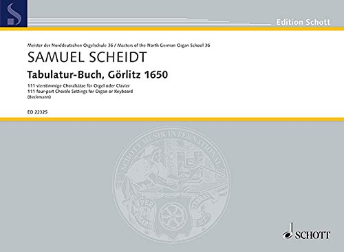 Tabulatur-Buch Görlitz 1650 chorals quatre voix partition orgue ancienne