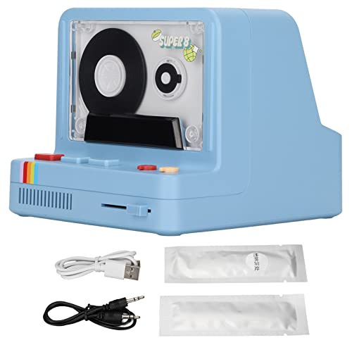Cyrank Lettore di Cassette, Nastro Stereo Portatile Altoparlante Bluetooth retrò Registratore di Cassette Vintage Supporta Bluetooth Aux E Scheda di Memoria(Blu)