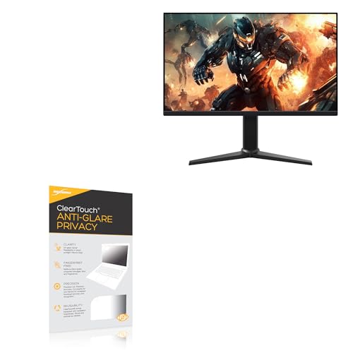 BoxWave Screen Protector Compatible With Amazon Basics 24 in Gaming Monitor (G24M2020GNA) - ClearTouch Anti-Glare Privacy (2-Pack), Privacy Screen Protector Flexible Film Anti-Glare