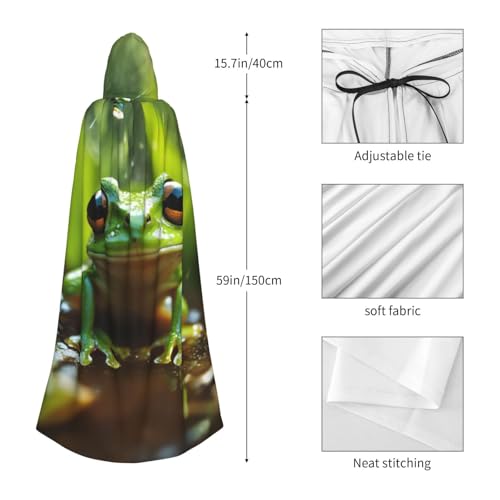 Cape à capuche déguisement grenouille cosplay Noël médiéval