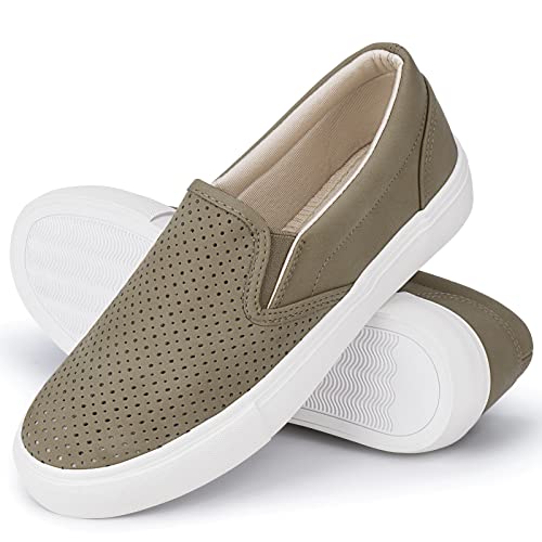 Jenn Ardor Women's Slip On Sneakers Trendy Casual Sneakers Stylish Comfortable Flat Shoes Low-Top Sneakers Travel Walking Shoes For Women #TOP6