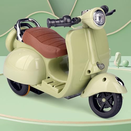 ハムスター おもちゃ オートバイ ライトと音楽付き 360度回転 面白い 車 電動バイク おもちゃ 一人遊び 寂しさ解消 ストレス解消 運動不足対策 小動物用のおもちゃ 子供のおもちゃ (緑)