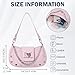Imagen de Ausing Bolso Bandolera en Forma de Corazón Bolso Bandolera Ajustable y Resistente Ligero Elegante Rosa
