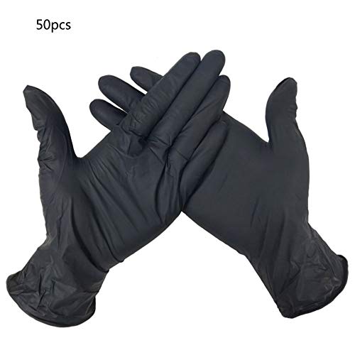 100/50 Pcs Disposable Latex Gloves Universal Cleaning Work Finger Gloves Latex Protective Home Food For Safety Black