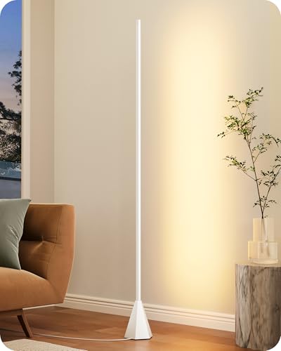 EDISHINE LED Corner Floor Lamp, New Gesture Control Dimmable Corner