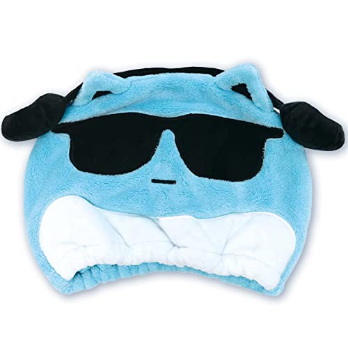 ヘアドライタオル ブルーハムハム サングラス ふわふわ 風呂 大人 子供 使える 男の子 女の子 キッズ キャラクター