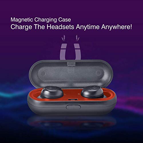 Image of iBall EarWear TW10 in-Ear Bluetooth Wireless Headphones with Protective Charging Case - Coal Black