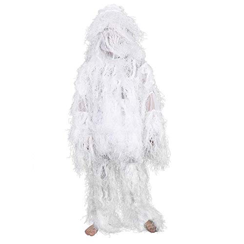Snow White Ghillie Suit Camouflage Suits 3D Bionic Hunting Sniper Military Train Sniper