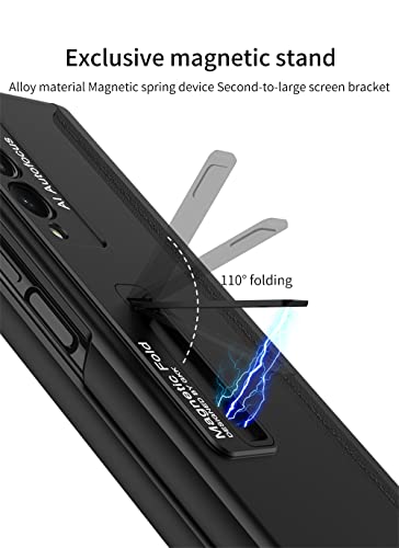 Étui Galaxy Z Fold 3 anti-choc à charnière invisible et cuir vert - 6