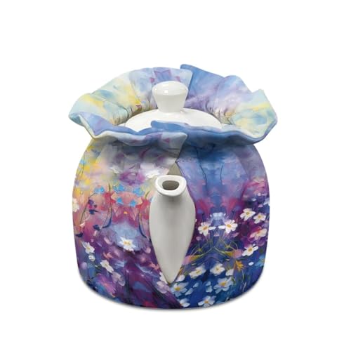 Image of Daisy Print Tea Cozies for Teapots Tea Cosy Tea Cover Keep Warm Tea Pot Dust Cover Insulated Kettle Cover for Home Kitchen Decorative Accessories
