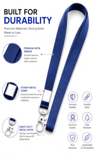 Image of 24mm or 1 inch thick Lanyards with Badge Clip
