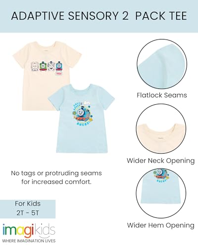 THOMAS & FRIENDS 2 Pack Adaptive T-Shirts Sensory Friendly Toddler Sizes (2T - 5T) - Image 4