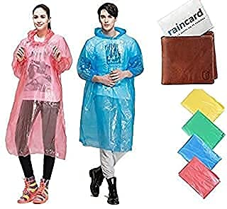 paryavaran Pocket Size Disposable Raincoat for Men and Women for Travel Use | Easy to Carry Rain Card | Pocket Emergency Waterproof Rain Poncho | Rain Card Multicolour-picture-53