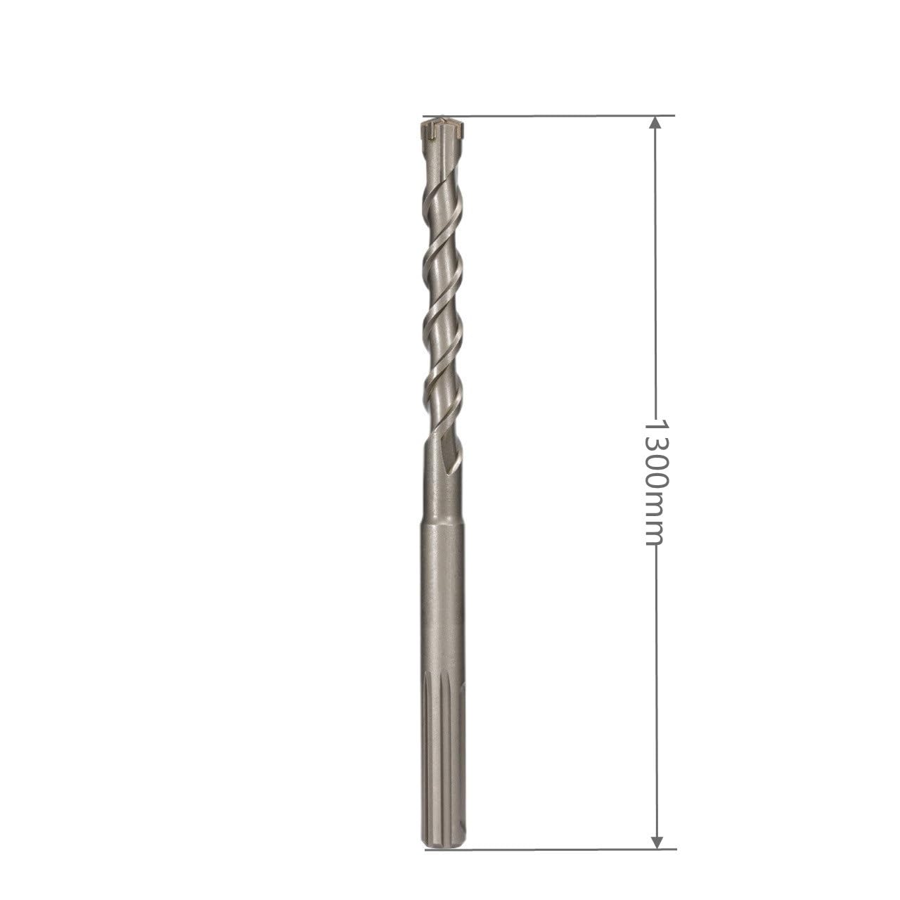 Punta for trapano a percussione rotante SDS MAX extra lunga da 1300 mm, punta in carburo incrociato da 20/25/32 mm for muratura, muri in mattoni e calcestruzzo(20mm)