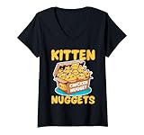 Photo Gallery donna kitten nuggets funny chicken nuggets gatti giochi di parole donne uomini bambini maglietta con collo a v Photo Gallery donna kitten nuggets funny chicken nuggets gatti giochi di parole donne uomini bambini maglietta con collo a v