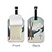 Zoczos Retro Poster Suitcase Tags Identifiers Wooden Old Fashioned Skis Poles Snowy Mountains Hiking PU Leather ID Label for Women Men Travel Baggage Bag Tags Set, 1 Pack