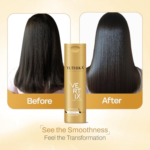 Image of Yuthika Professional Vertix Hydrolyzed Keratin Shampoo Ultimate Care & Restoration 250ml I Post Care Shampoo For Straightened Hair, Salon Like Smooth Hair