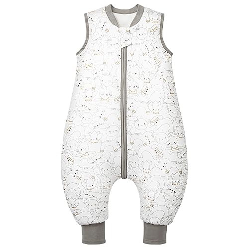 MIKAFEN Baby Winter Sleeping Bag with Feet,Cotton Kids Sleeping Bag 2.5Tog with Legs, Kitten 90cm/3-4years