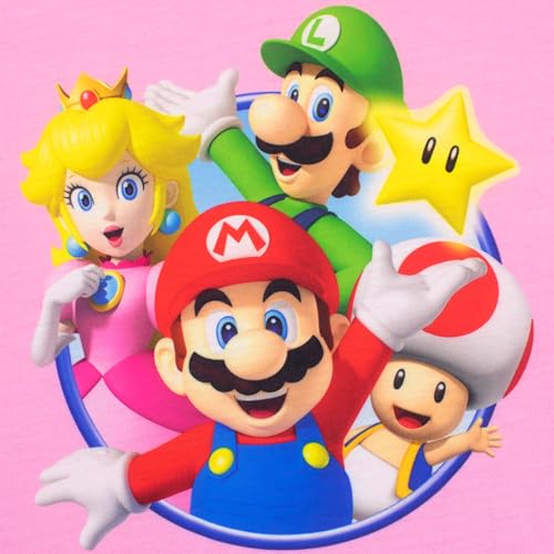 Super Mario Girls Pajamas, Girls' Pajama Sets, Gaming Kids Pajamas, Pink/Blue, Size 83