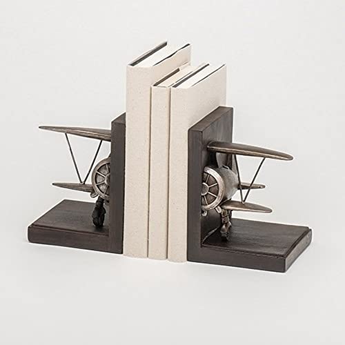 Airplane Stoneware Bookends Set