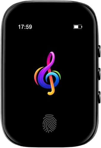 Samvix Tiny Smartbass 2.0 - Reproductor MP3 Kosher de 4 GB con ranura SD (hasta 128 gb), cargador tipo C, Bluetooth, pantalla táctil, altavoz