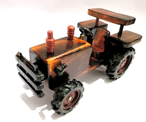 Tractor de madera hecho a mano regalo original para coleccionistas 2