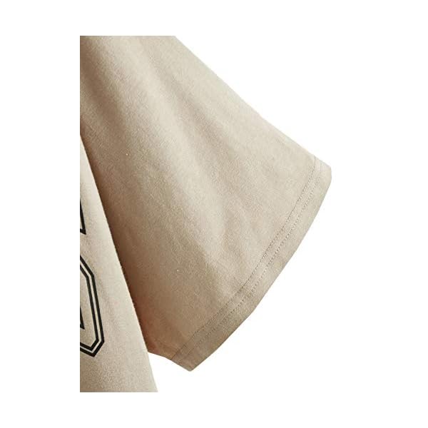 SOLY-HUX-Womens-Casual-Letter-Print-Tee-Half-Sleeve-Loose-T-Shirt-Top SOLY HUX Women's Graphic Oversized Tees Letter Print Summer Tops Vintage Half Sleeve Loose Casual T Shirts Beige/Black M