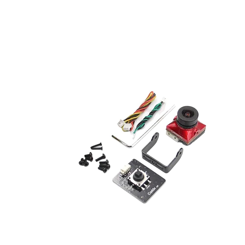 Caddx Ratel 2 FPV-Kamera 1200TVL 165 Grad FOV 1,8/2,1 mm Objektiv NTSC PAL 4:3 16:9 umschaltbar Kompatibel mit RC-Drohnen(1PCS RED)