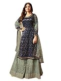 Delisa Indian/Pakisatni Party/Wedding wear Readymade Salwar Kameez/Salwar Suit for Women Lavana (Blue, XX-LARGE-46)
