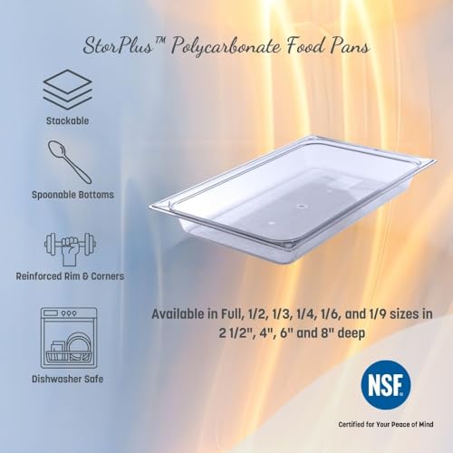 Carlisle FoodService Products StorPlus Food Storage Container Full Size Food Pan for Serving and Storing Hot or Cold Food, 25.9 Qt, 1 Count, Clear by Carlisle FoodService Products - Image 2