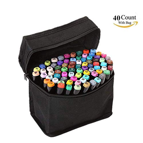 Rotuladores gráficos permanentes táctiles de 40 colores, punta doble para dibujar bocetos