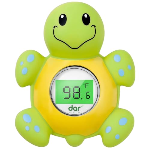 Image of DAR DAROUXIAO Baby Bath Thermometer for Tub,Floating Digital Water Temperature Thermometer with Instant Accurate Reading,3-Color Safety Light,Auto On/Off for Newborn,Infant & Toddler