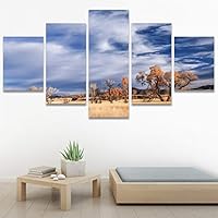 SIGNWIN 5 Panel Canvas Wall Art Modern Art Contemporary Landscape Multicolor Photography Relax/Calm Sky for Home Decorations Ready to Hang - 60