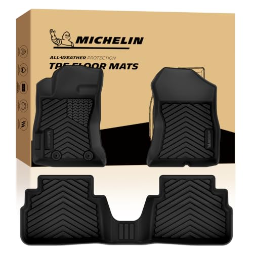 Image of Michelin Vehicle Mats for 2018-2023 Subaru Crosstrek /2017-2023 Impreza | Not Fit Hybrid Models, All-Weather TPE Floor Mats, Liner for Base /Limited /Premium /Sport 1st & 2nd Row, 3PCS, Premier