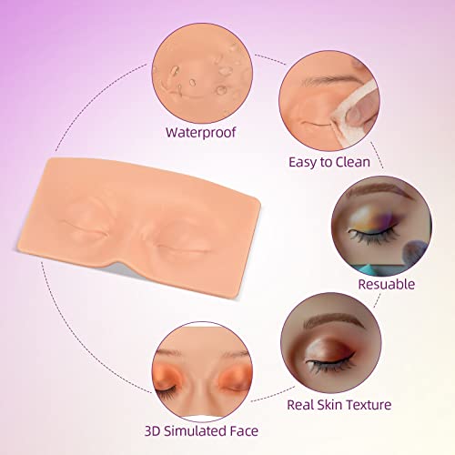 Tableau d'entraînement maquillage silicone yeux et visage type 2