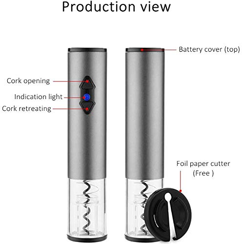 EUtoptrader Sacacorchos Automático, Abrelatas Electrico Profesional, Sacacorchos Eléctrico Inalámbrico, Abridor Botellas de Vino con Cable de Datos