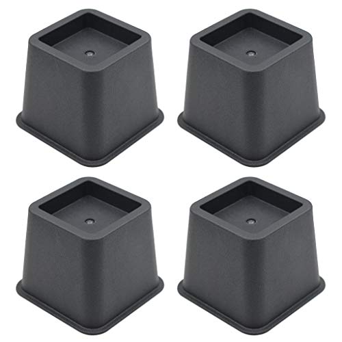 LZVMLNQI Elevadores de cama resistentes de 3 pulgadas de altura, color negro, 3 pulgadas