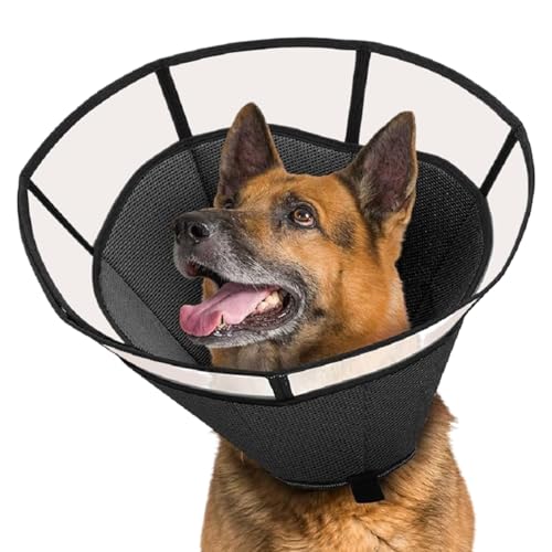 Xijobido Collar Isabelino Para Perros - Protector Anti-Mordida Ajustable | Cono De Cuello Para Perros | Para El Cuidado De Los Gatos Y Los Cachorros La Gestión De La Salud La Protección De Las Heridas