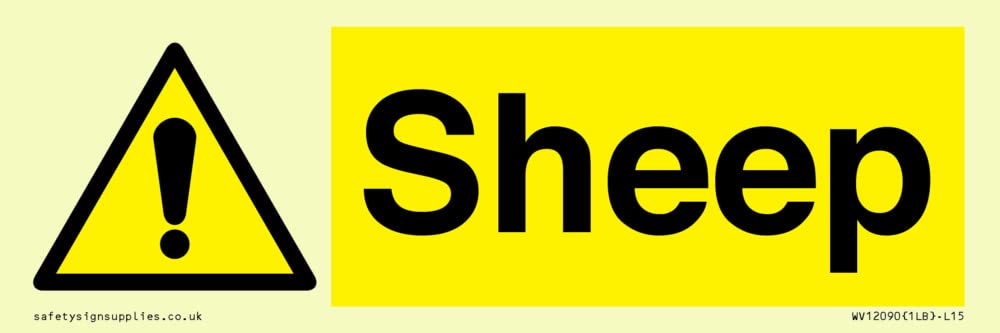 Sheep Sign - 150x50mm - L15