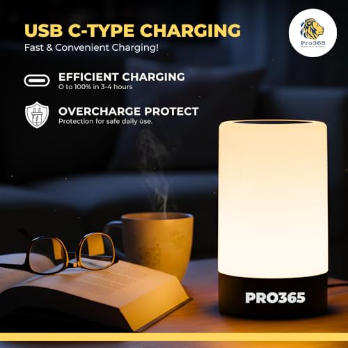 Image of PRO365 Touch Lamp | Short Press 3 Light Modes | Long Press Multiple Brightness Levels | Ideal for Small Lamps, Kids Area, Emergency Situations, Cars, Reading