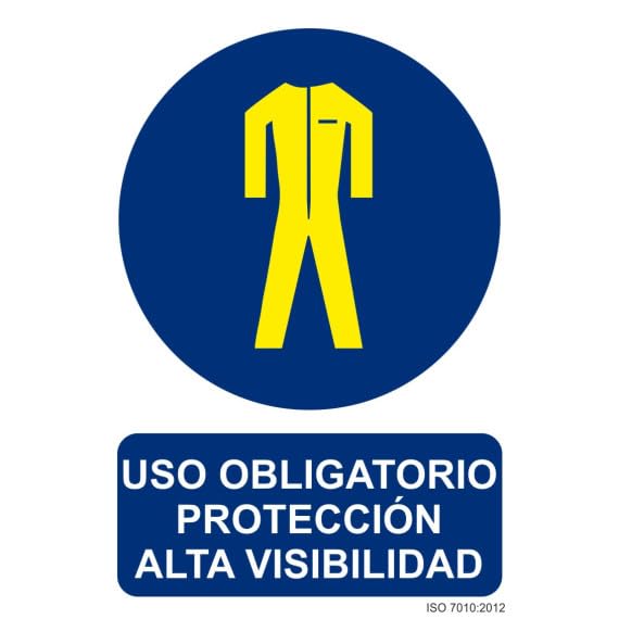 Señal de Uso Obligatorio Protección Alta Visibilidad, con tintas UV SEKURECO