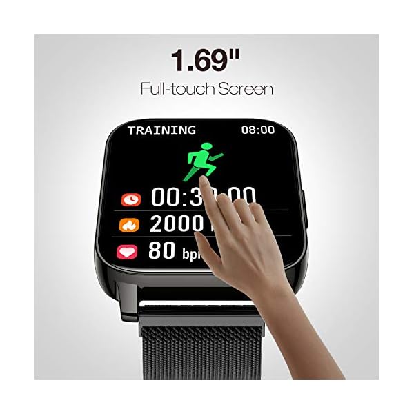 Smart Watch for Android Phones and iOS, Fitness Tracker with All-Day Heart Rate Monitor, Sleep Tracker, Message Call…