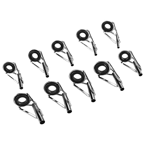Akozon Juego de 80 Puntas de Anillos Guía para Caña de Pescar 10 Tamaños - Acero Inoxidable y Resistente a la Corrosión - Accesorio de Repuesto para Cañas