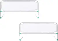 Grade de Proteção para Cama, Kit 2 Unidades Tela Respirável, Design Moderno, Branco