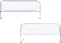 Grade de Proteção para Cama, Kit 2 Unidades Tela Respirável, Design Moderno, Branco